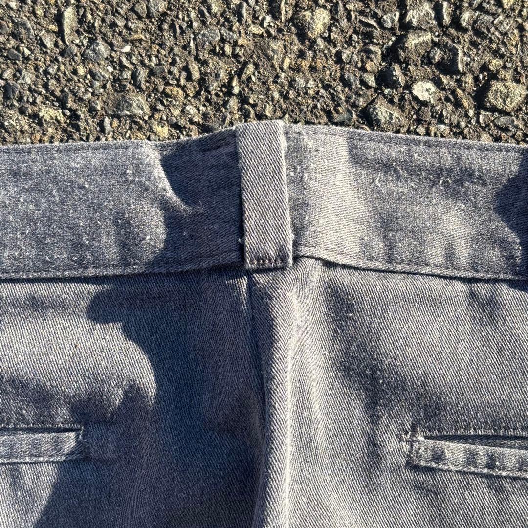 90s usa製 Dickies チノパン チャコールグレー ワイド 鬼フェード