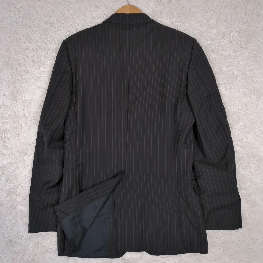 グッチ【サイズ 44】スーツ　セットアップ　チャコールグレー　ストライプ