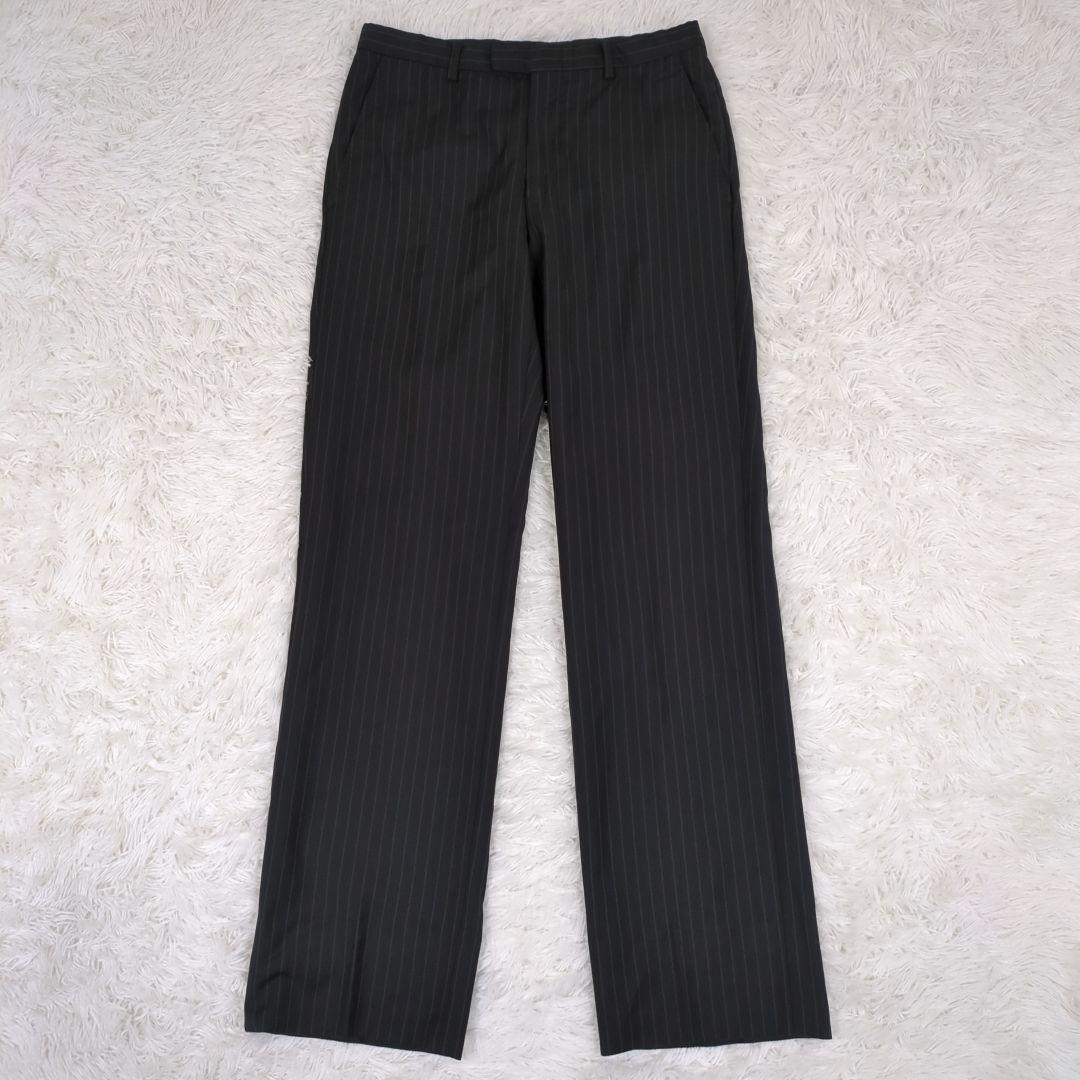 グッチ【サイズ 44】スーツ　セットアップ　チャコールグレー　ストライプ