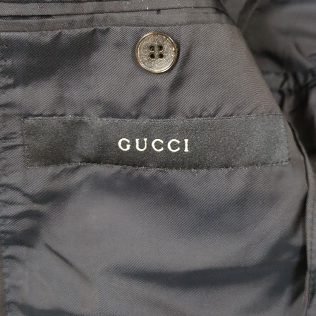 グッチ【サイズ 44】スーツ　セットアップ　チャコールグレー　ストライプ