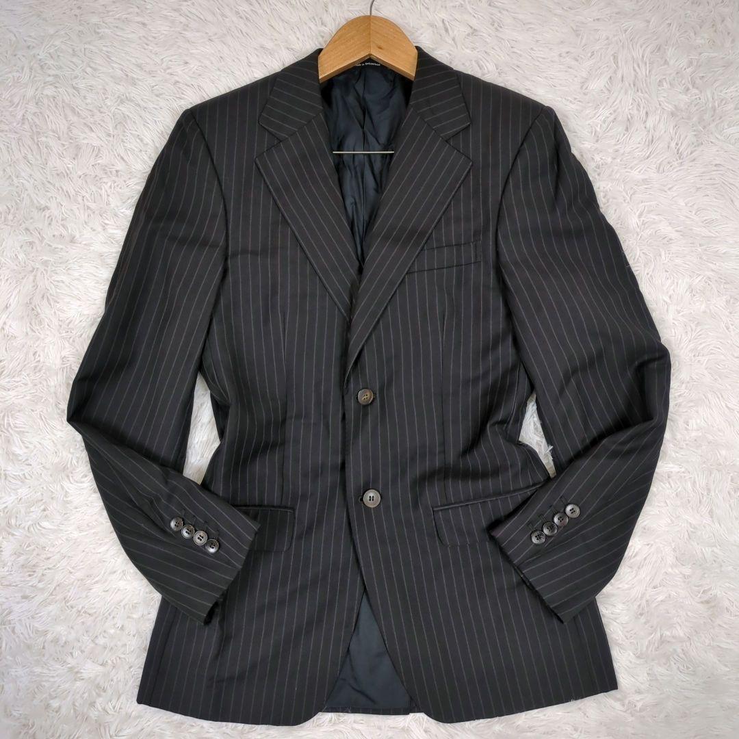 グッチ【サイズ 44】スーツ　セットアップ　チャコールグレー　ストライプ