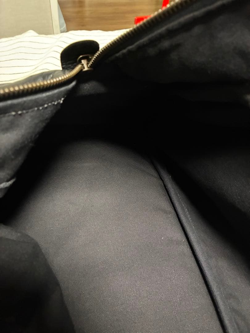 ジャスエムビー　黒レザーボストンバッグ ラージ 特大　ブラック