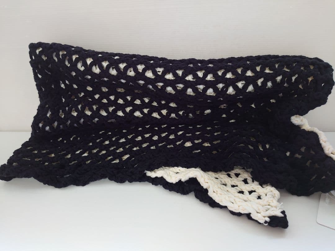 ヨウジヤマモト スヌード モノクロ YOHJI YAMAMOTO +NOIR