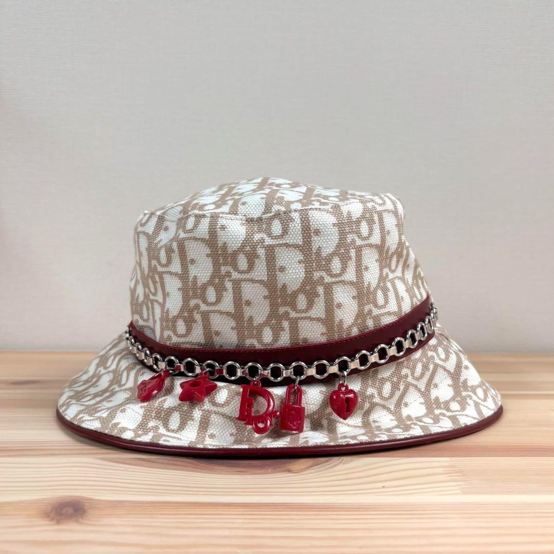 デッドストック　Christian Dior チャーム　チェーン　バケットハット