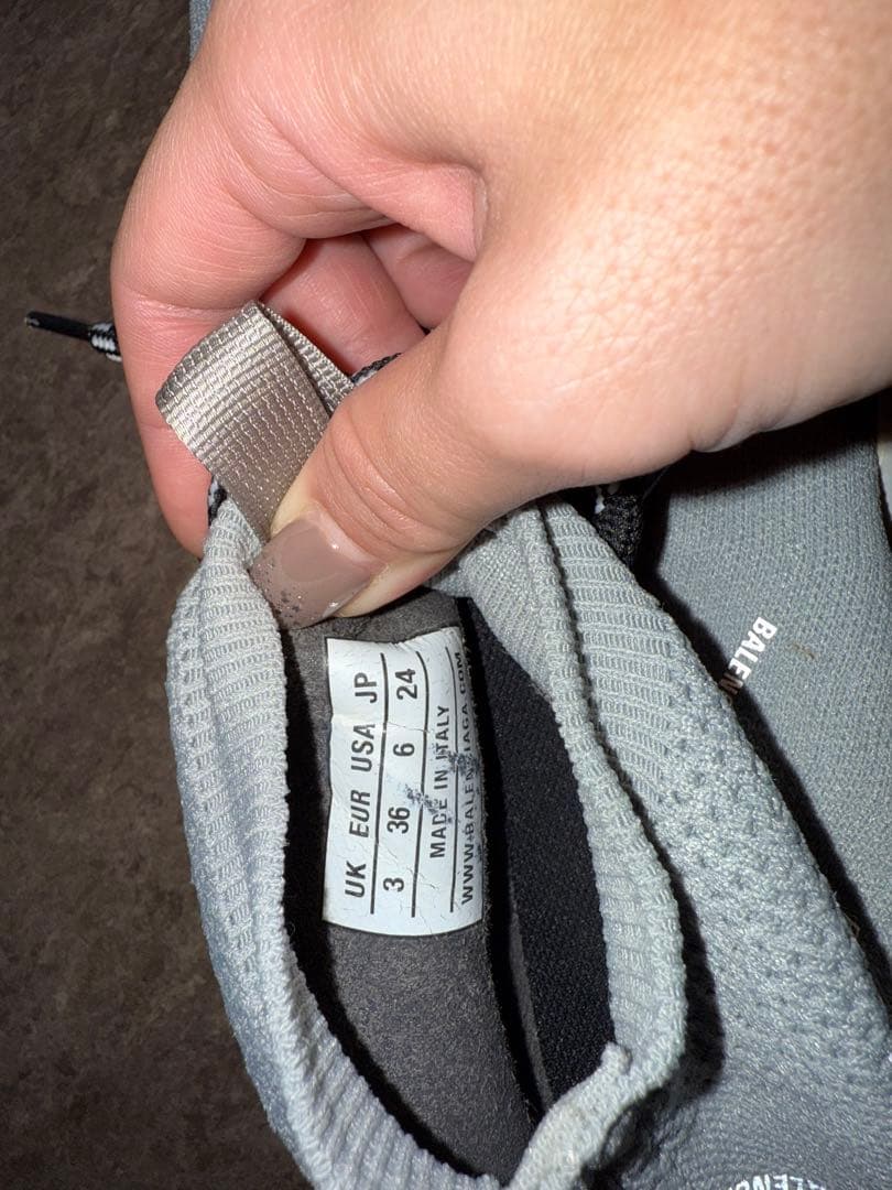 【美品】バレンシアガ　グレー ソックススニーカー 36