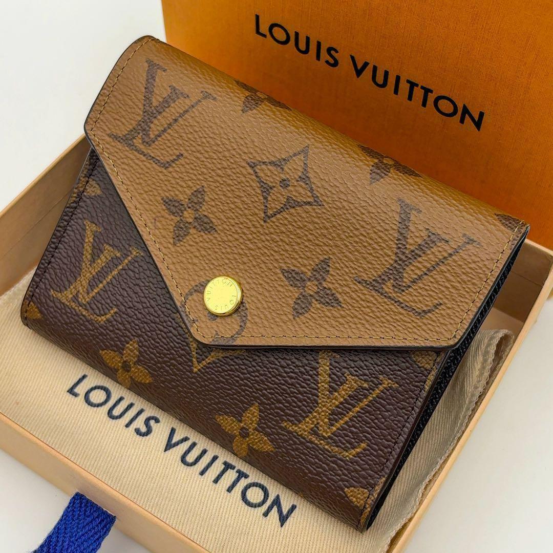 現行モデル★ルイヴィトン ヴィクトリーヌ モノグラムリバース 三つ折り財布
