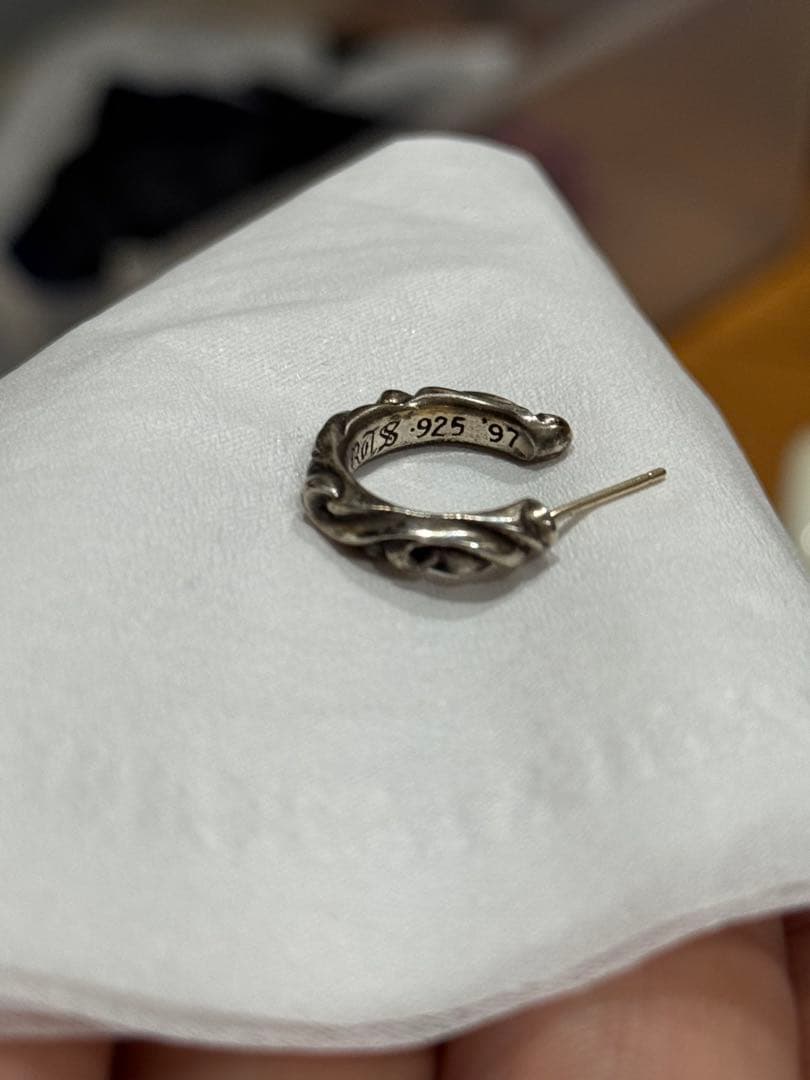 CHROME HEARTS シルバー ツイストピアス(片耳用)