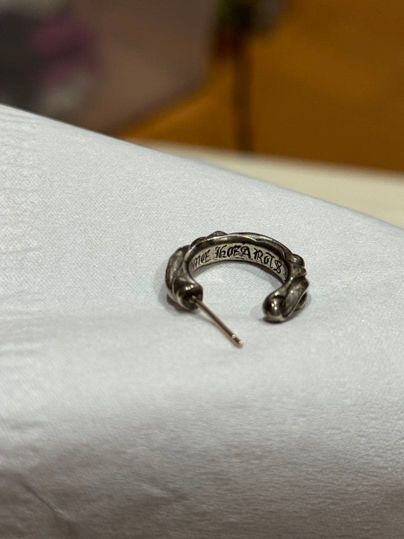 CHROME HEARTS シルバー ツイストピアス(片耳用)