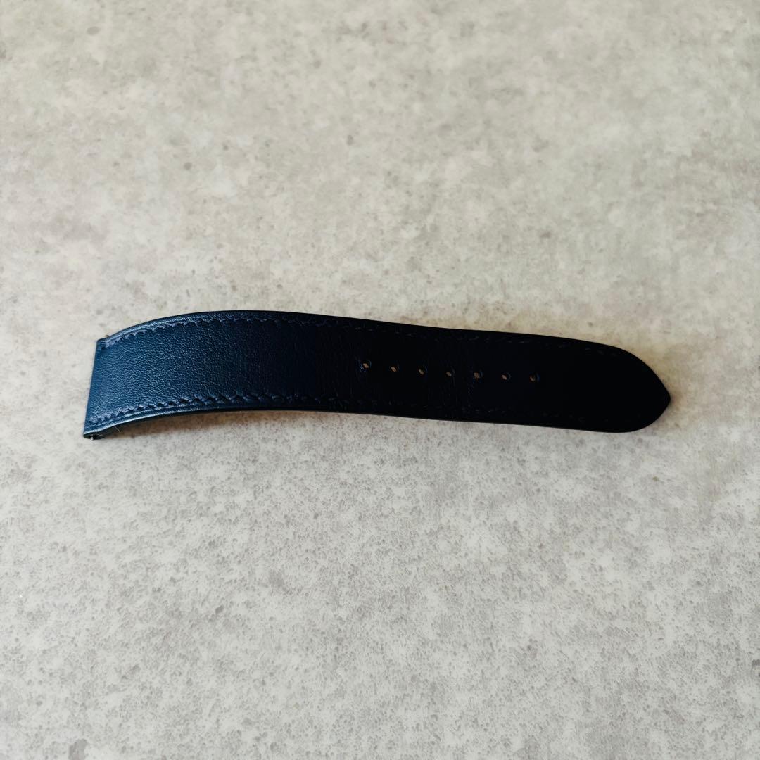 エルメス　ケープコッド　CC1.710　純正レザーベルト　ネイビー　ブラウン