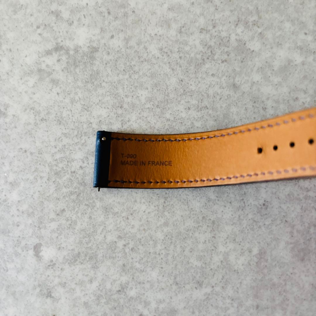 エルメス　ケープコッド　CC1.710　純正レザーベルト　ネイビー　ブラウン