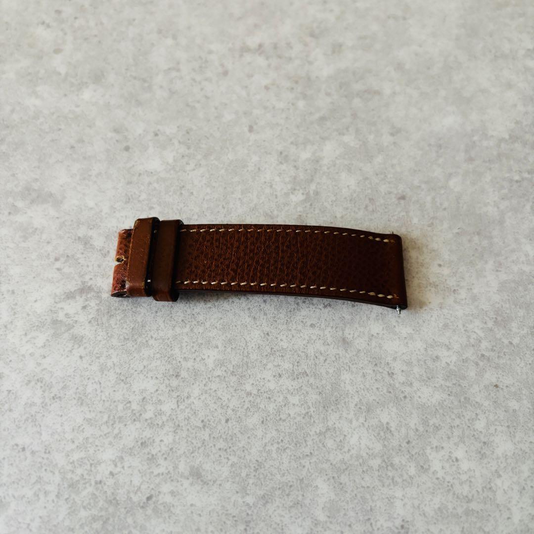 エルメス　ケープコッド　CC1.710　純正レザーベルト　ネイビー　ブラウン