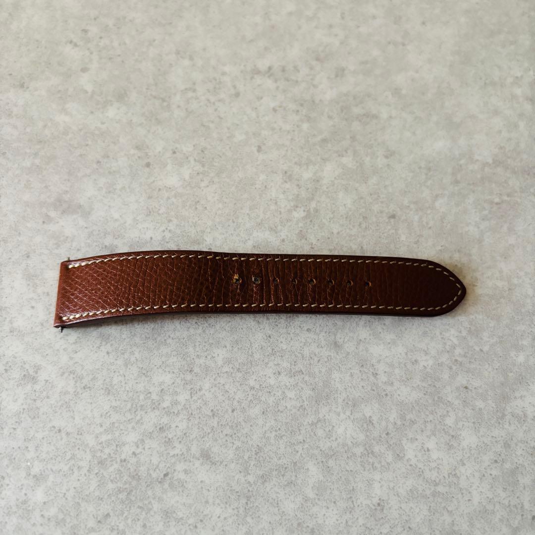 エルメス　ケープコッド　CC1.710　純正レザーベルト　ネイビー　ブラウン