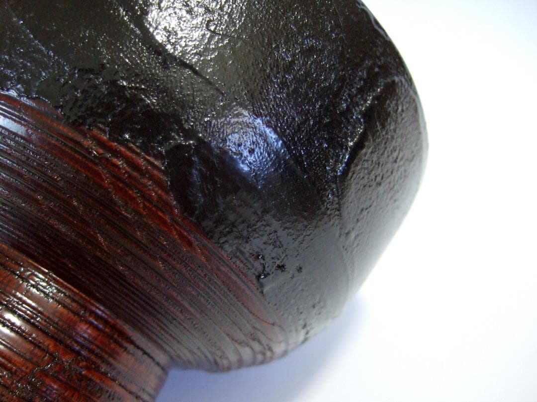 合鹿椀 布着 天然木 削り出し 黒漆 木製漆器 / 輪島塗