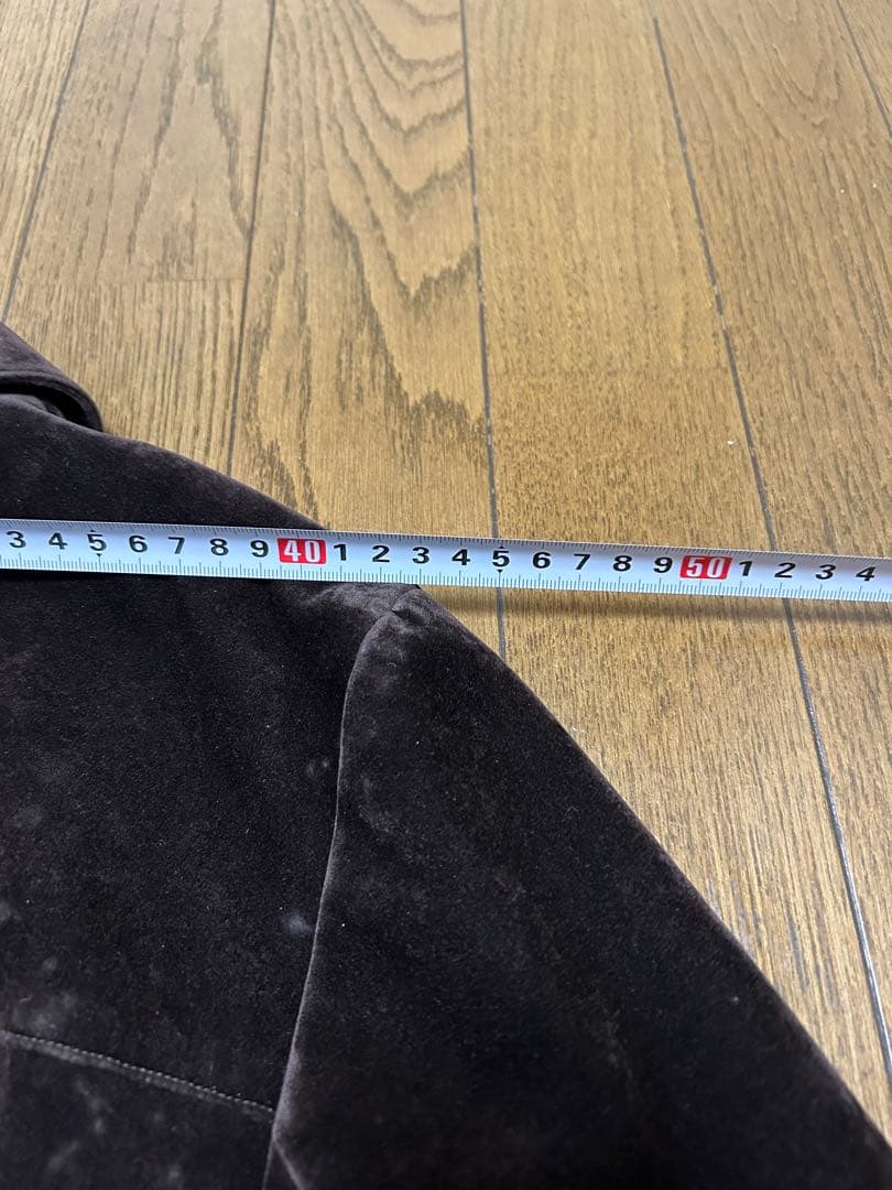 80s helmut lang ベルベット ジャケット ダークブラウン