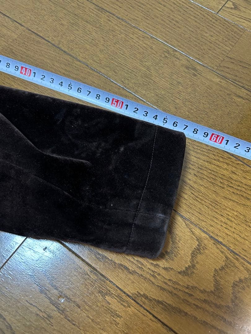 80s helmut lang ベルベット ジャケット ダークブラウン