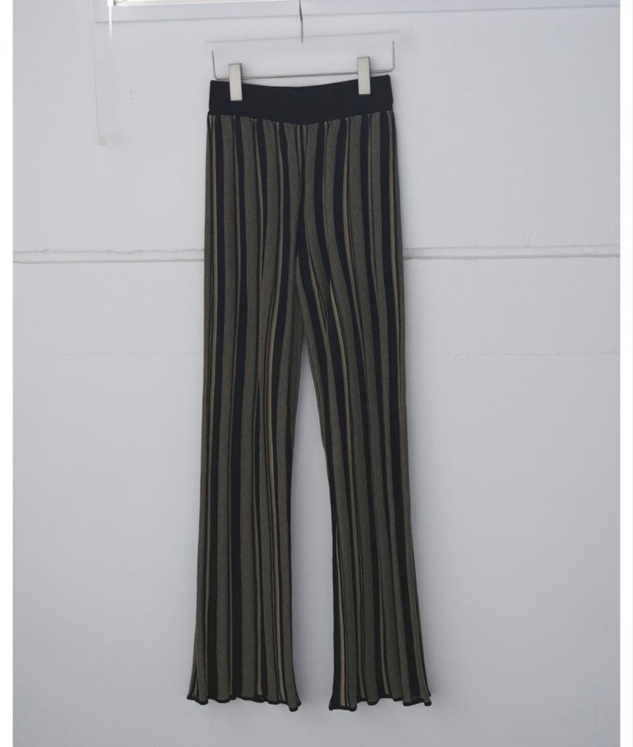 【anuke】完売アイテム＿ストライプニットパンツ 38サイズ