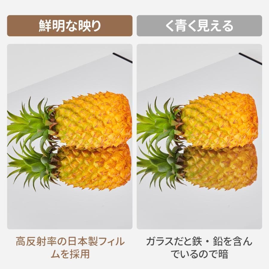 割れない鏡 フィルムミラー ダンス 160×100cm全身鏡 姿見 白 2733