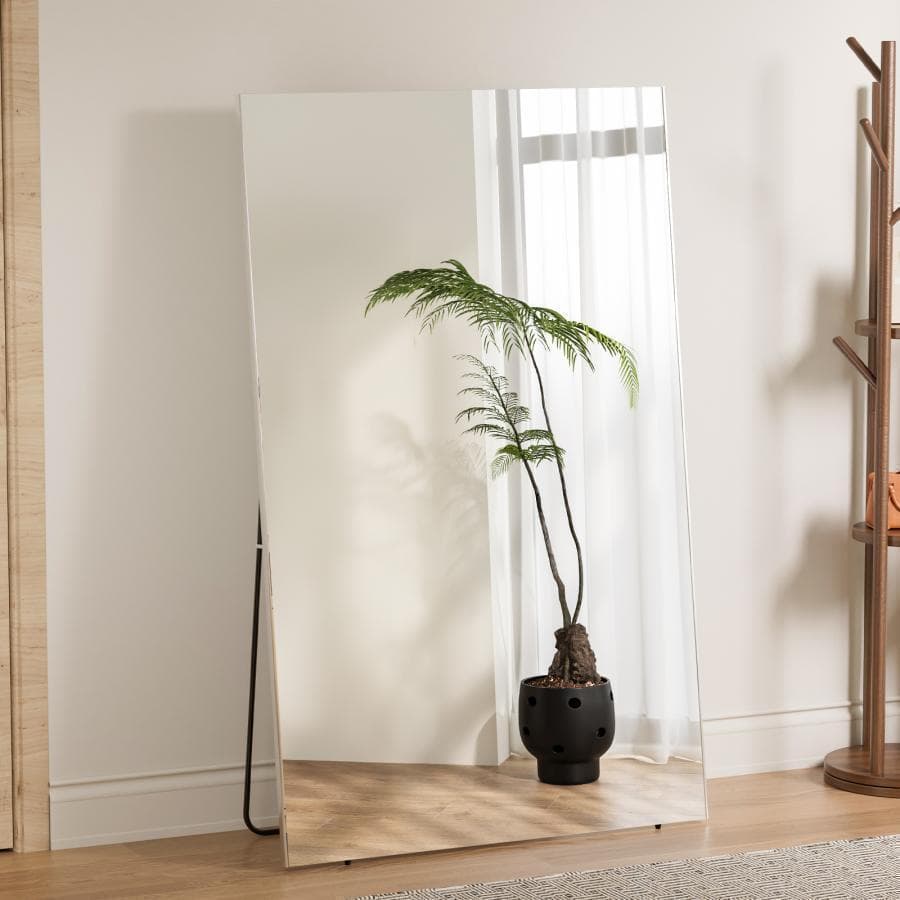 割れない鏡 フィルムミラー ダンス 160×100cm全身鏡 姿見 白 2733