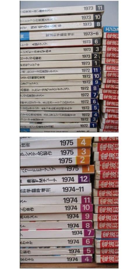 電波科学 約180冊 約94.5㎏超大量 1963～1985年 NHK まとめ♪