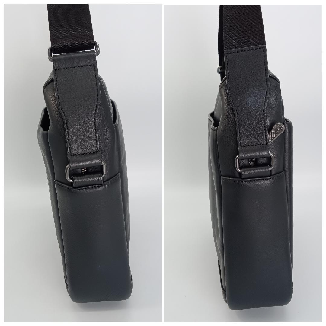 dunhill レザー ショルダーバッグ 縦長 ブラック 黒