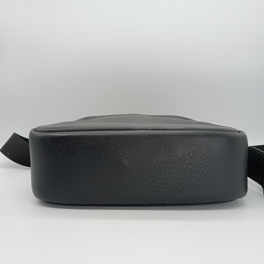 dunhill レザー ショルダーバッグ 縦長 ブラック 黒