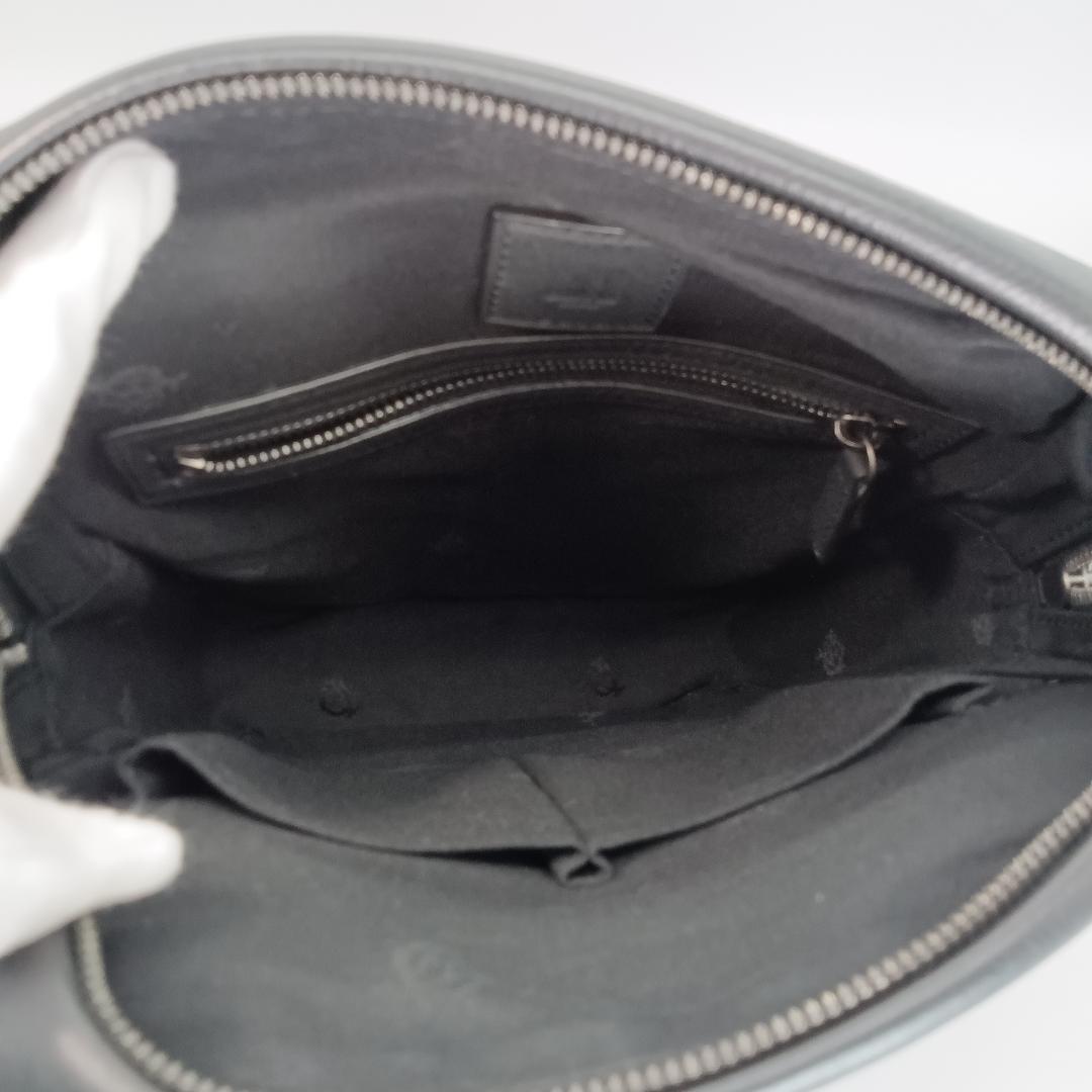 dunhill レザー ショルダーバッグ 縦長 ブラック 黒