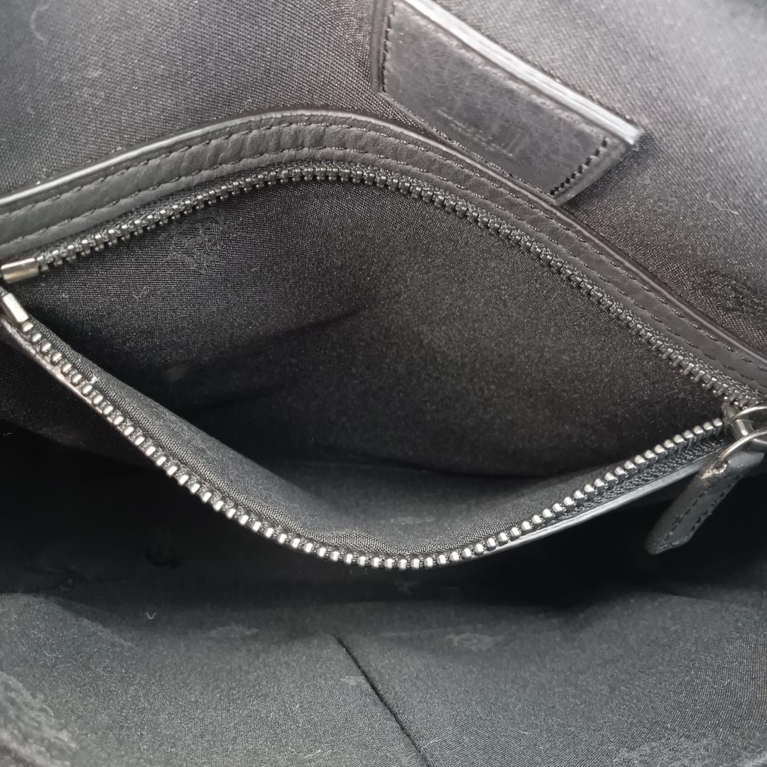 dunhill レザー ショルダーバッグ 縦長 ブラック 黒