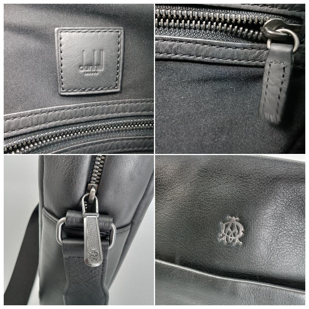 dunhill レザー ショルダーバッグ 縦長 ブラック 黒