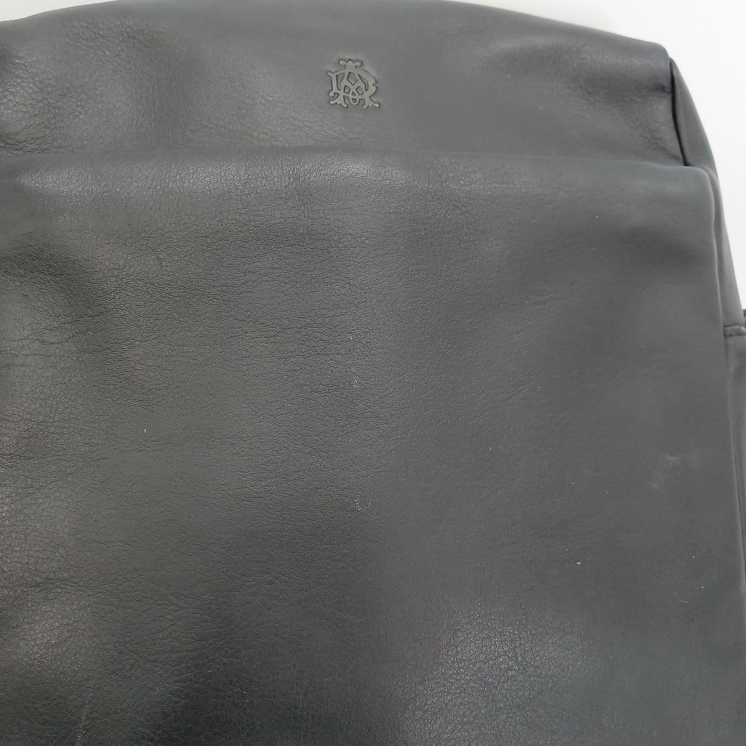 dunhill レザー ショルダーバッグ 縦長 ブラック 黒