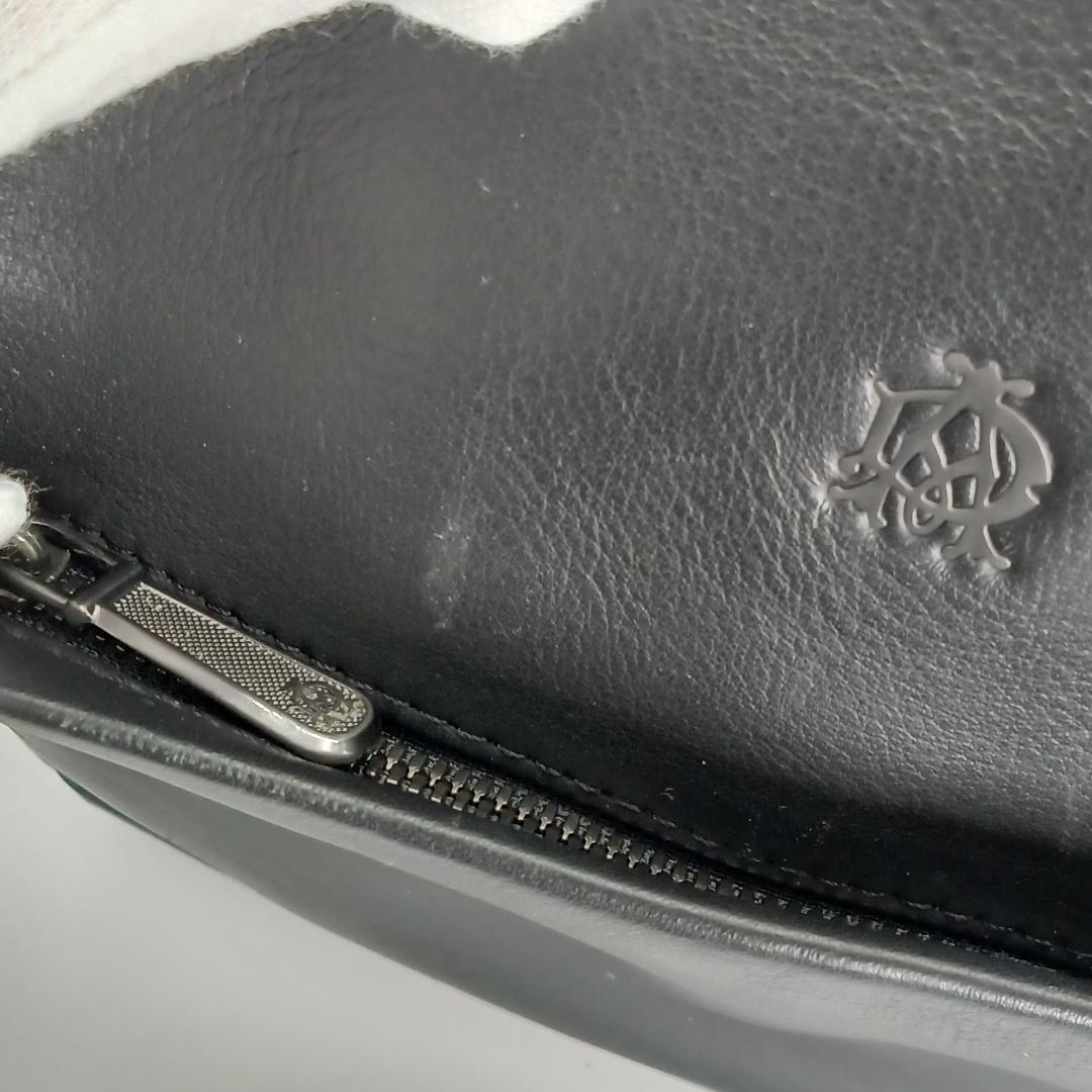 dunhill レザー ショルダーバッグ 縦長 ブラック 黒