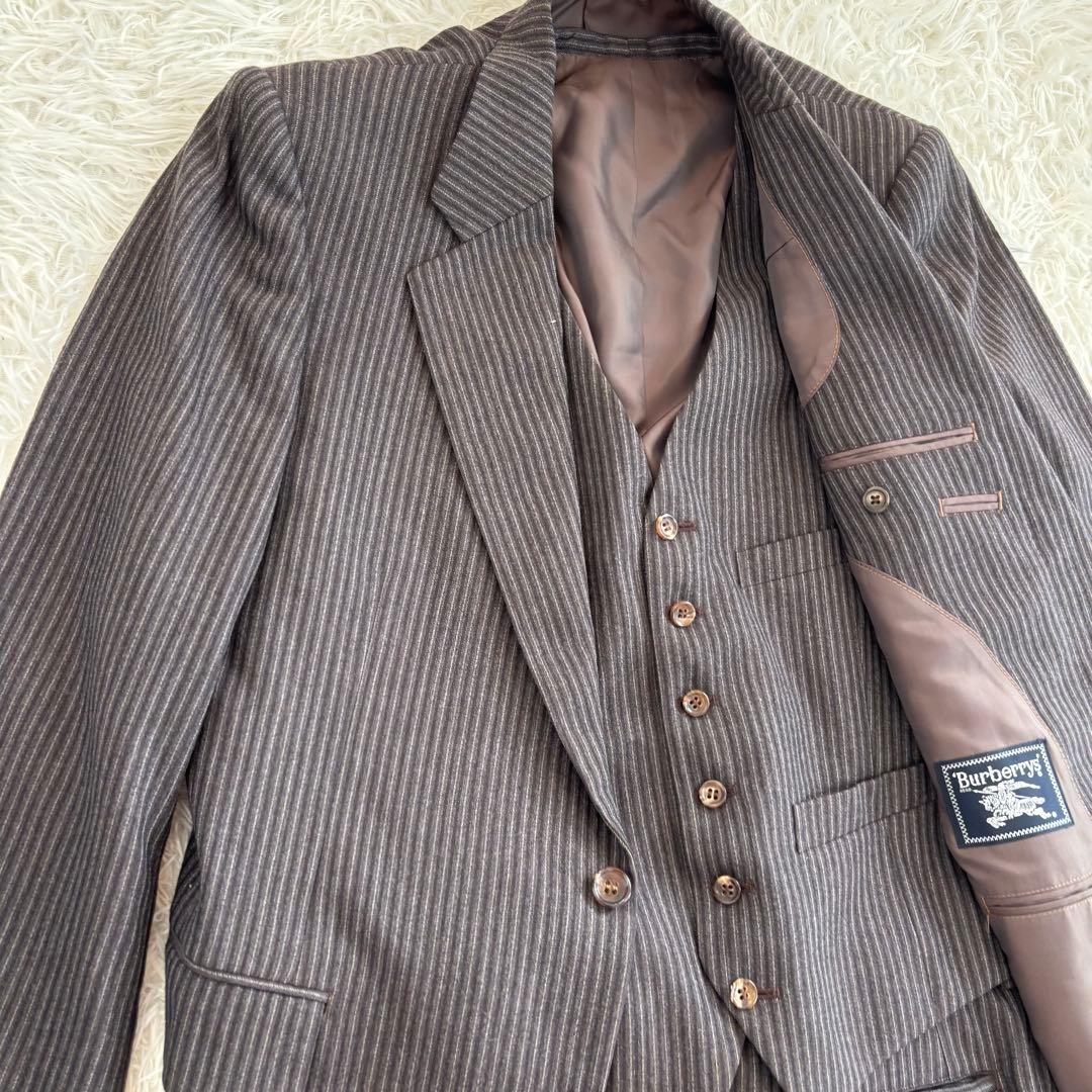 【希少】Burberry スーツ3点セット AB5 メンズ 高級スーツ