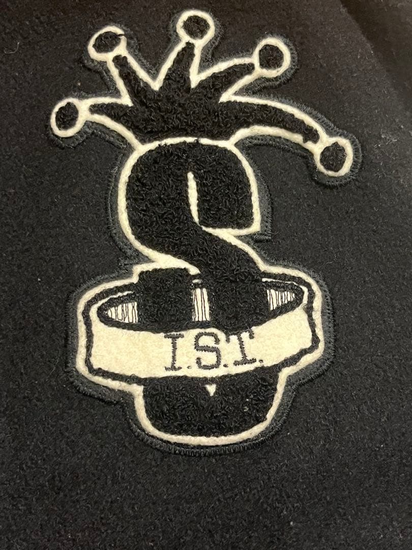 old stussy 2008 I.S.T VARSITY JACKET 黒