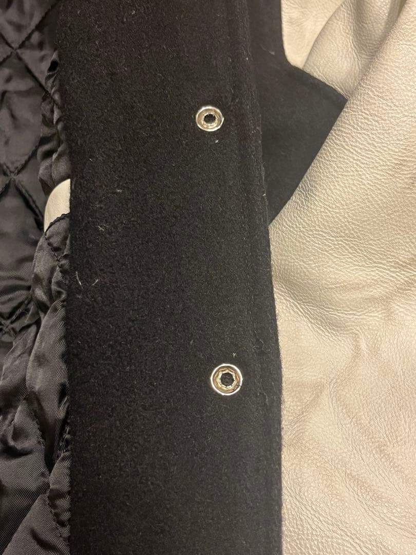 old stussy 2008 I.S.T VARSITY JACKET 黒