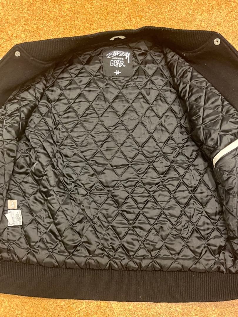 old stussy 2008 I.S.T VARSITY JACKET 黒