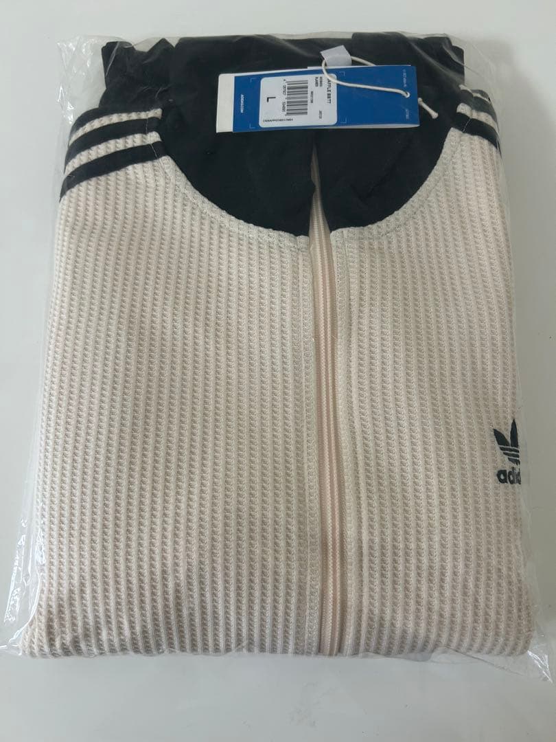 アディダス adidas ワッフル　トラックジャケット Lサイズ　ホワイト　本物