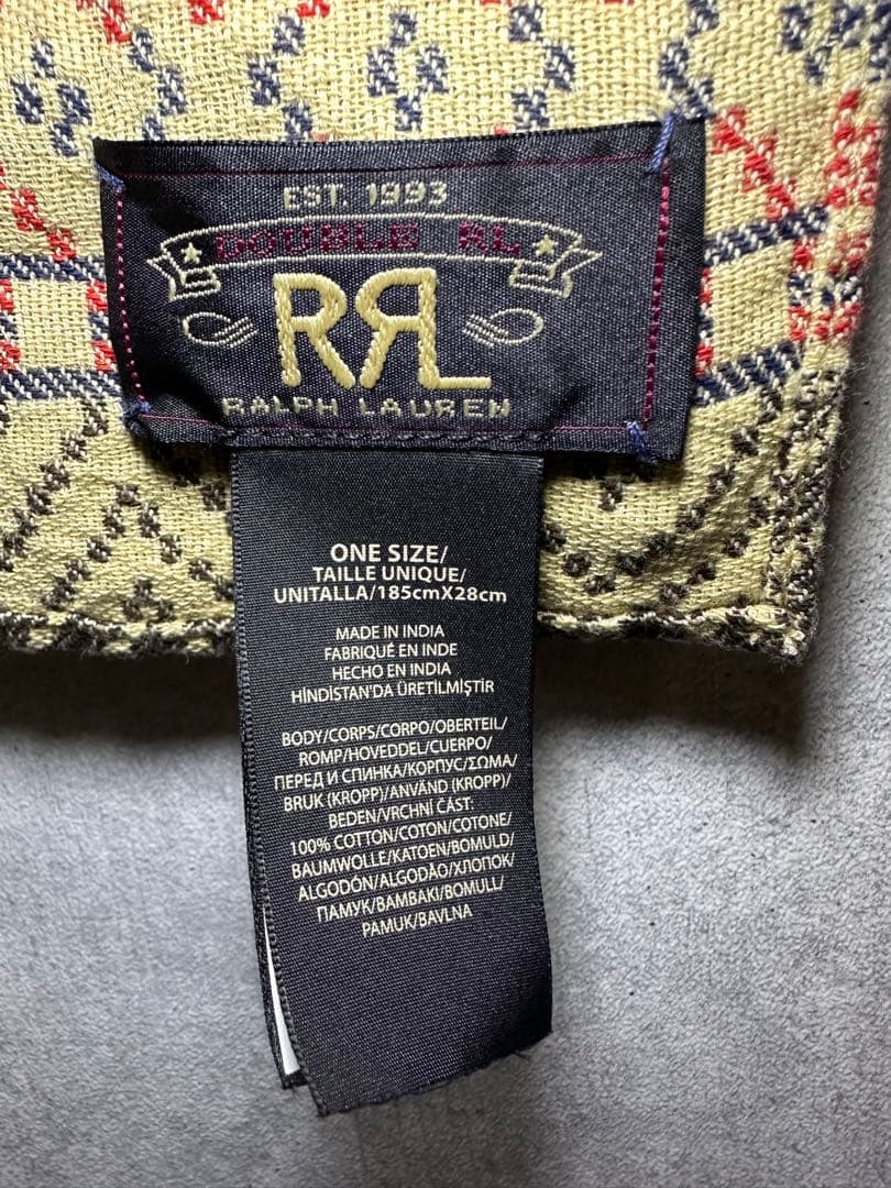 激レア　RRL 幾何学模様　ストール　ワンサイズ　マフラー