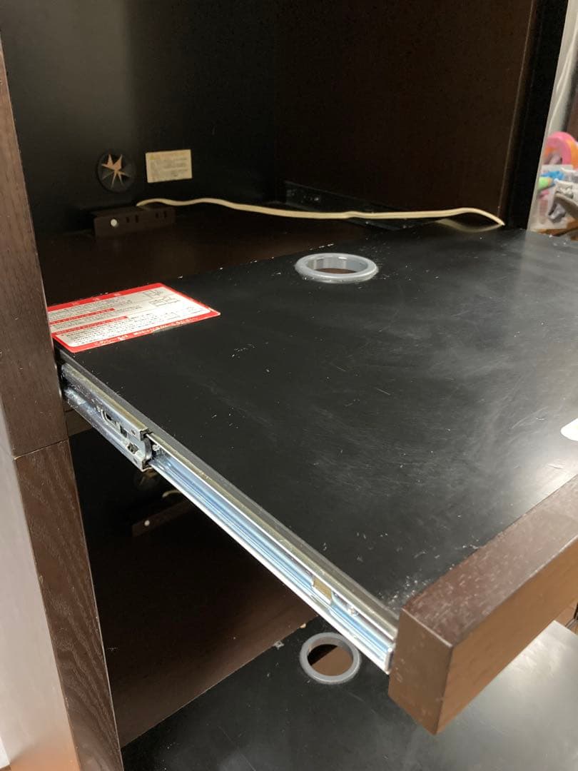 ☆ アクタス ダークブラウン 食器棚・キッチンボード ブラックガラス ☆