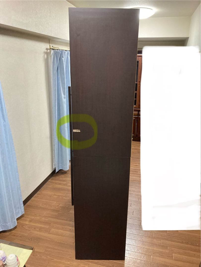 ☆ アクタス ダークブラウン 食器棚・キッチンボード ブラックガラス ☆