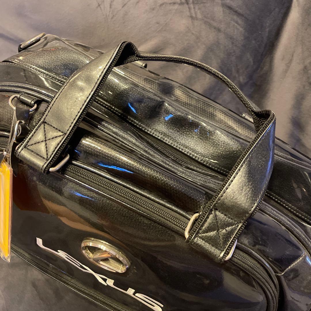 LEXUS レクサス 黒 ゴルフ用 ボストンバック エナメルバッグ 美品