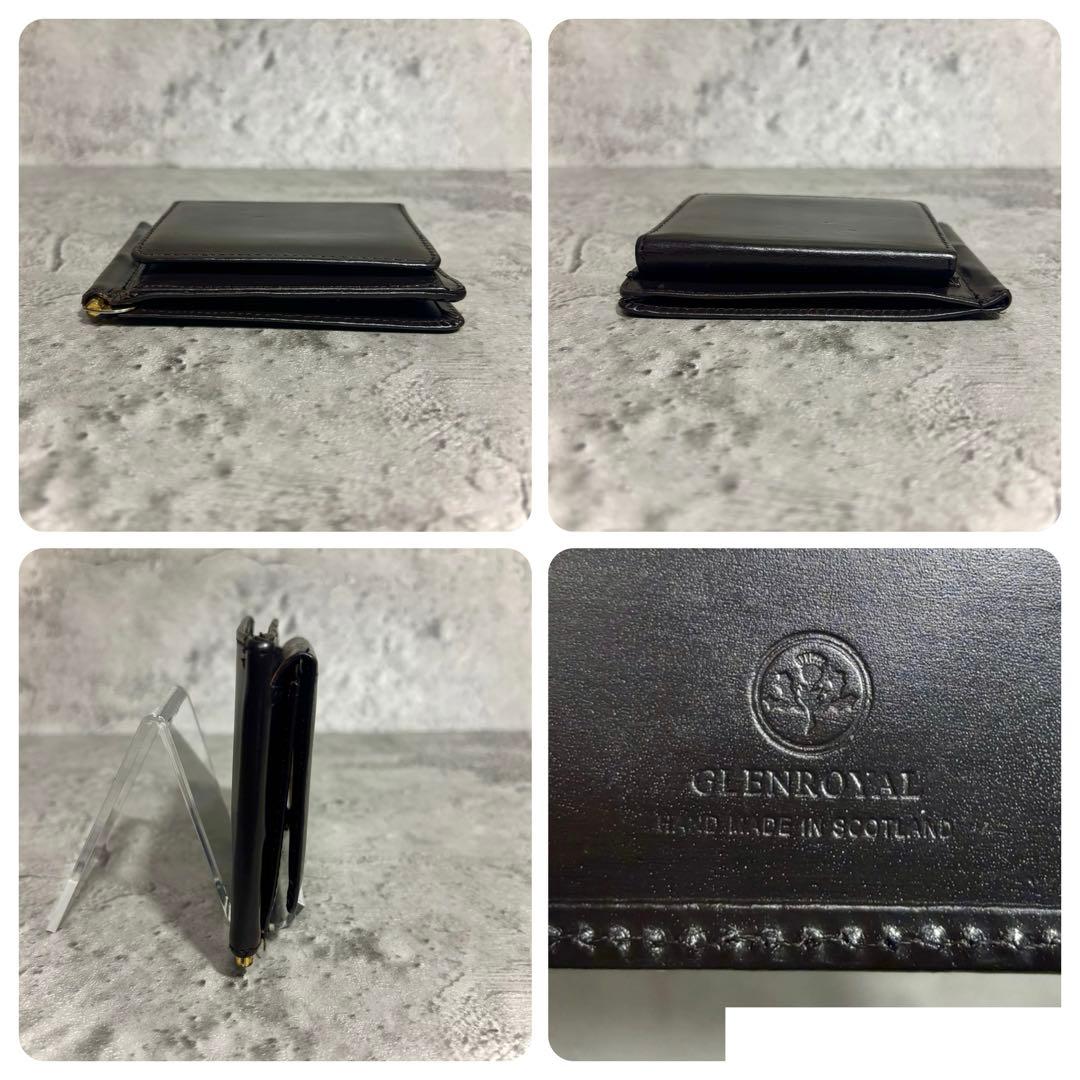 【美品！】GLEN グレンロイヤル マネークリップ ダークブラウン焦茶