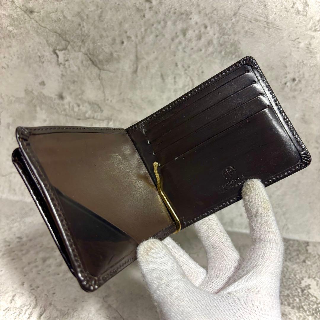 【美品！】GLEN グレンロイヤル マネークリップ ダークブラウン焦茶