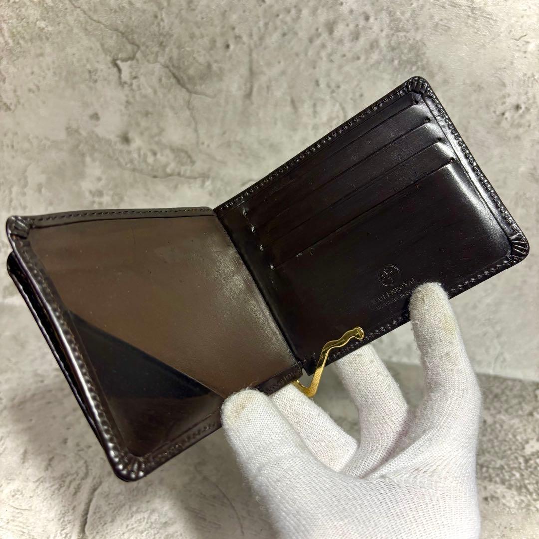 【美品！】GLEN グレンロイヤル マネークリップ ダークブラウン焦茶
