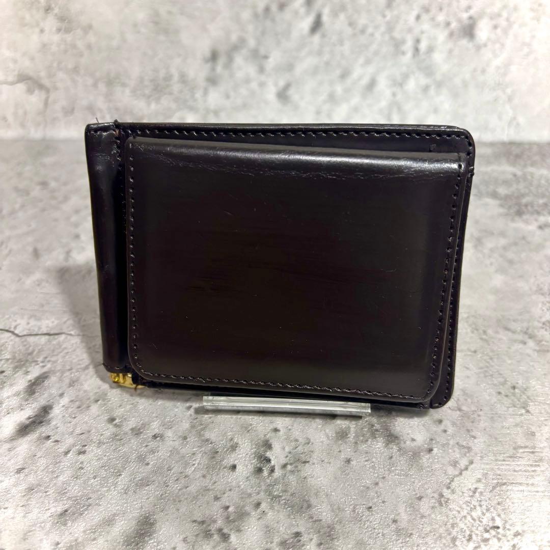 【美品！】GLEN グレンロイヤル マネークリップ ダークブラウン焦茶