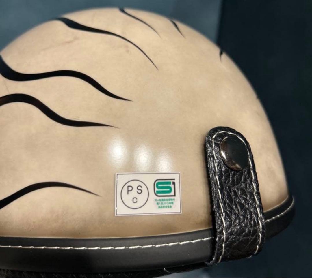 ショーティー　ハーフヘルメット　オーシャンビートルタイプ　エイジング加工仕上げ