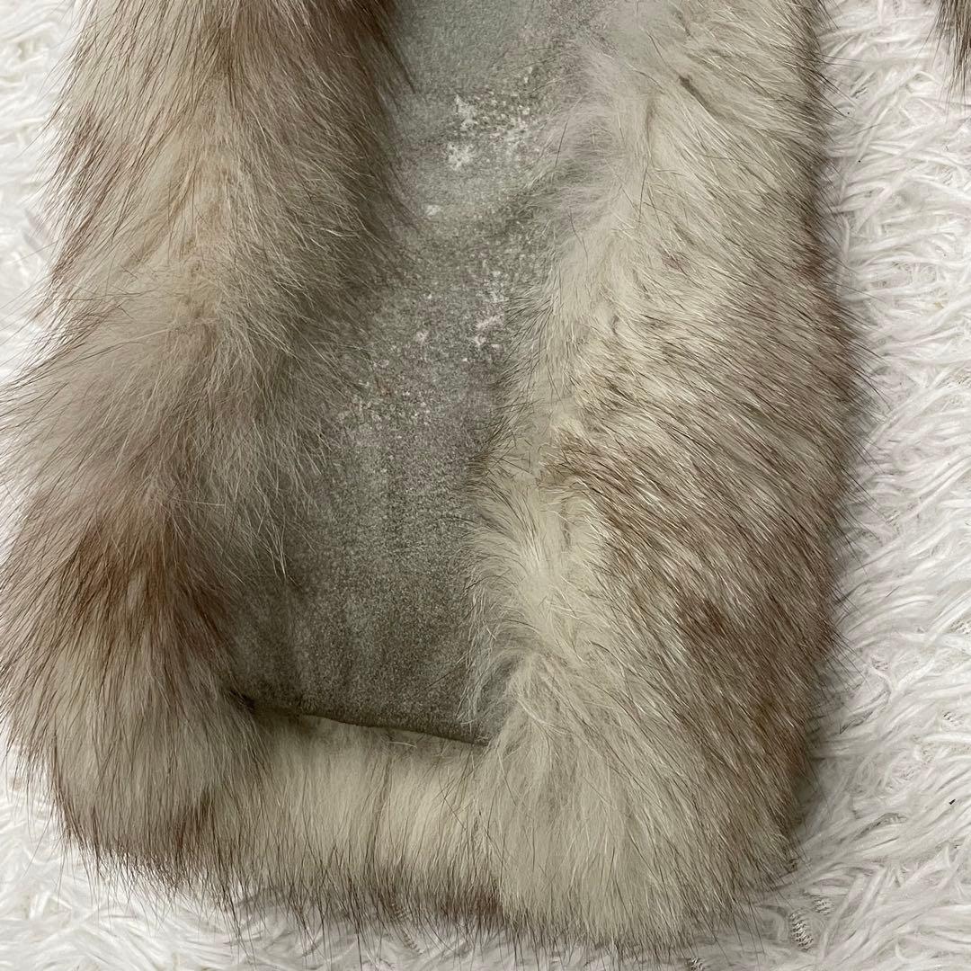 EMBA ブルーフォックス　ファーコート 毛皮　高品質　日本製　ベージュ 11号