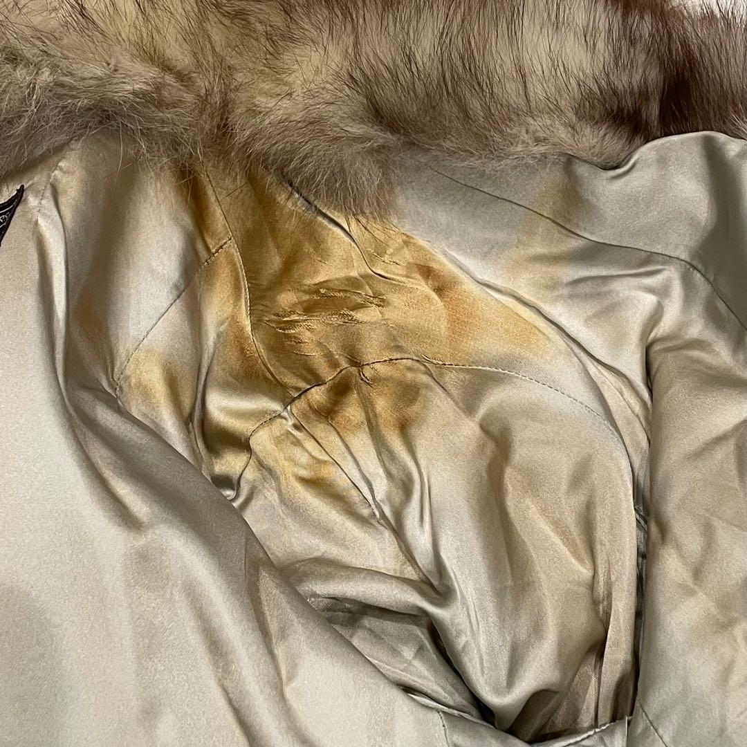 EMBA ブルーフォックス　ファーコート 毛皮　高品質　日本製　ベージュ 11号