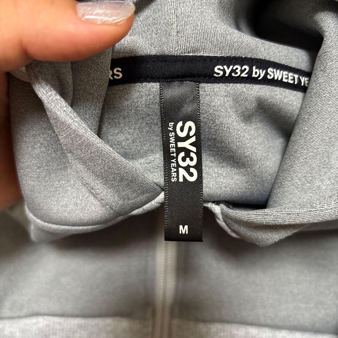 SY32 パーカー サイズM ゴルフウェア グレー カモフラ