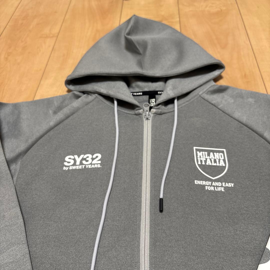 SY32 パーカー サイズM ゴルフウェア グレー カモフラ