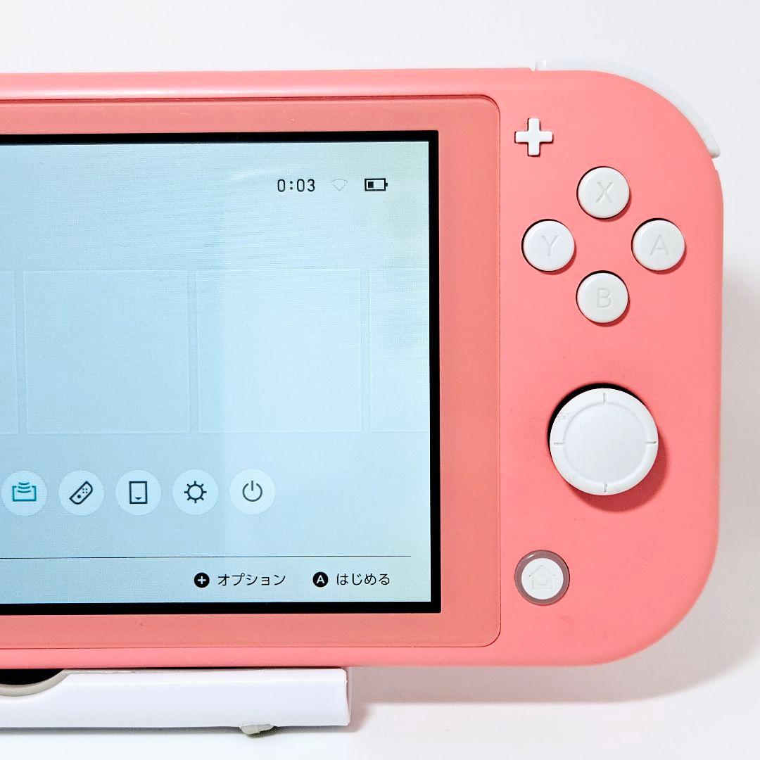 動作品【準美品】Switch lite コーラルピンク 本体 スイッチLite