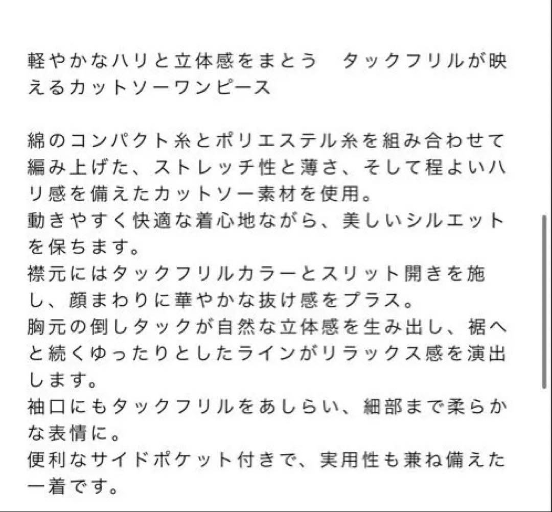 インゲボルグ　カットソーワンピース　ブラック　本日1/22迄の出品‼️